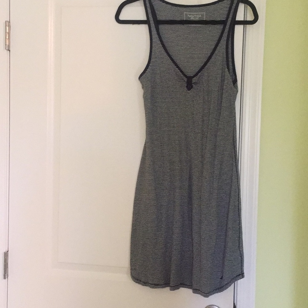 Navy and white dress!